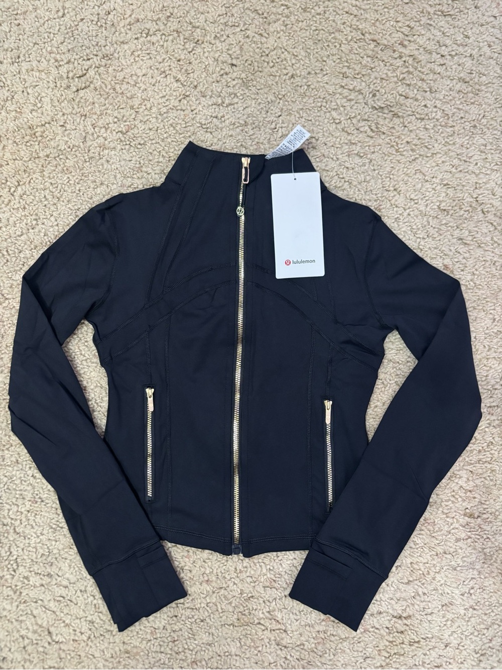 Lululemon Cropped Nulu Jacket & Short Set (Black) - Picture 2 of 3
